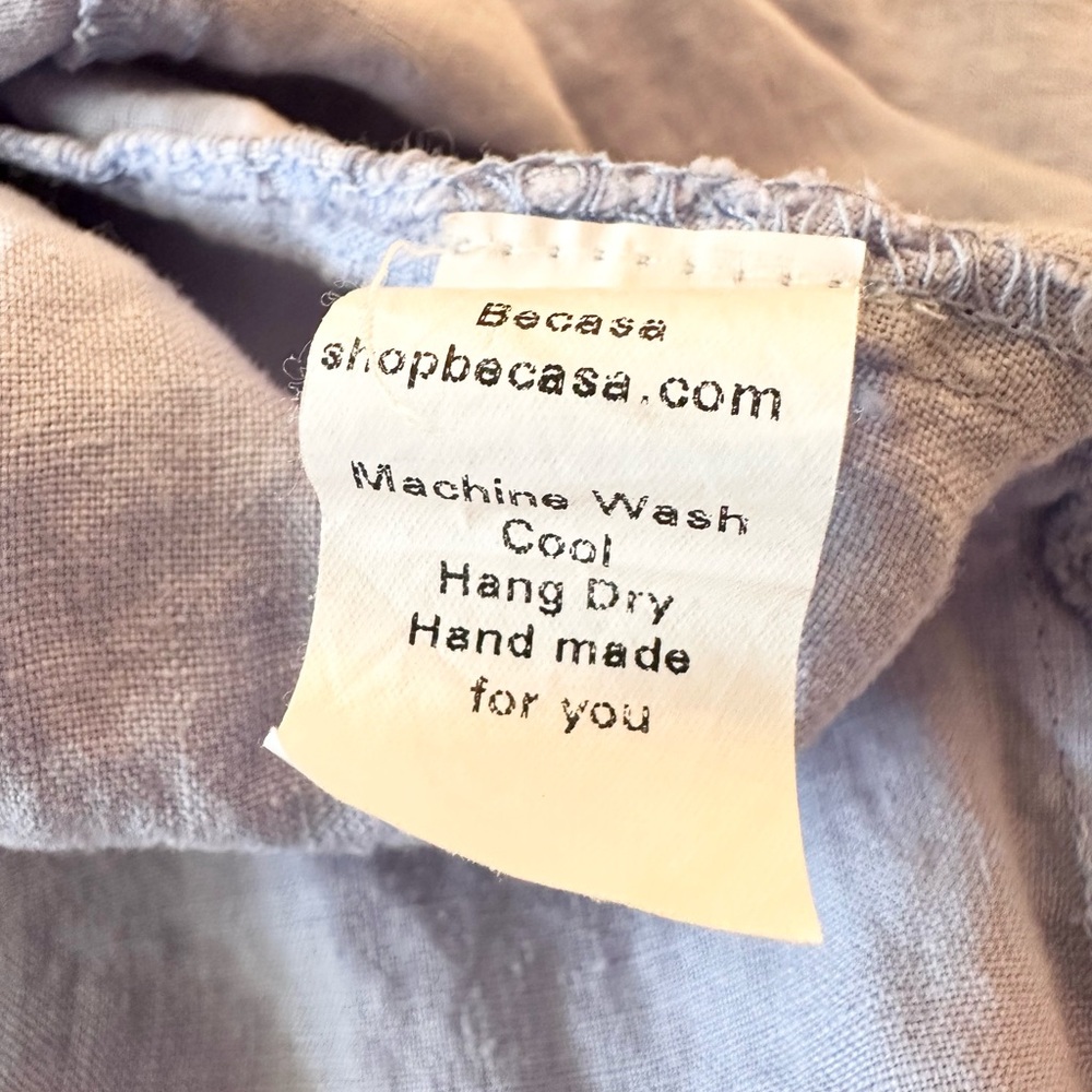 Linen Blend Lavender Sleeveless Tunic — - Picture 8 of 10